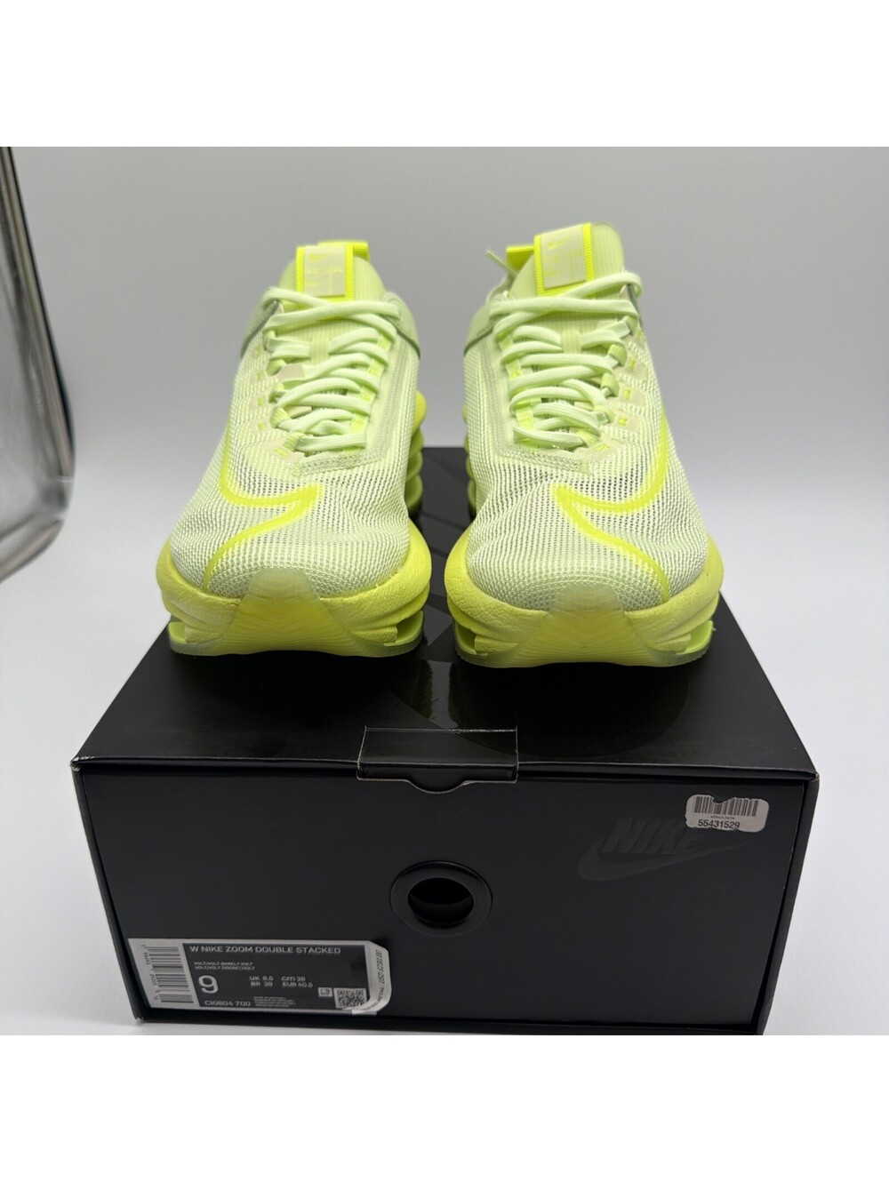 Size 9 - Nike Zoom Double Stacked Barely Volt W - Picture 2 of 11
